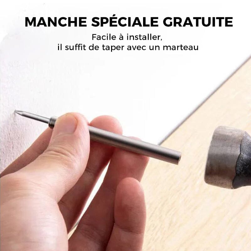 Clou sans soudure à fil de plinthe à double tête