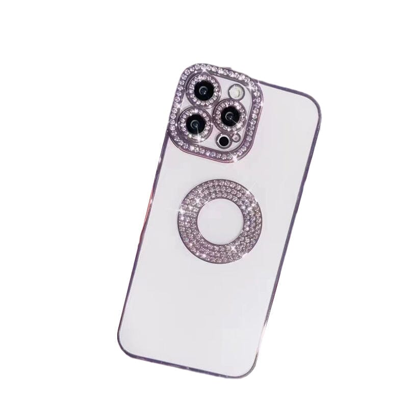 Étui de téléphone transparent de protection de mode de luxe en silicone souple strass